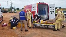 Mãe e filha ficam feridas após acidente na saída para o Jabuticabeiras, em Umuarama