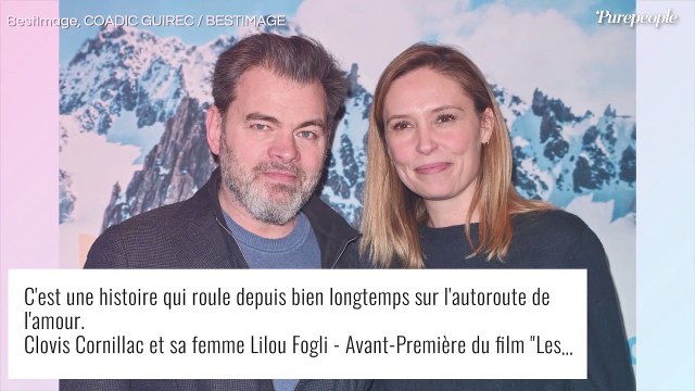 Mariage de Lilou Fogli et Clovis Cornillac : robe très simple pour elle, bébé dans les bras pour lui, rare photo de la cérémonie