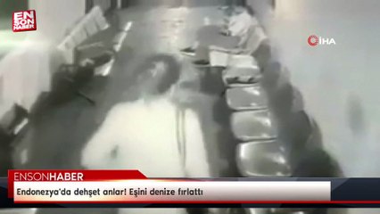 Endonezya’da eşini feribottan denize attı