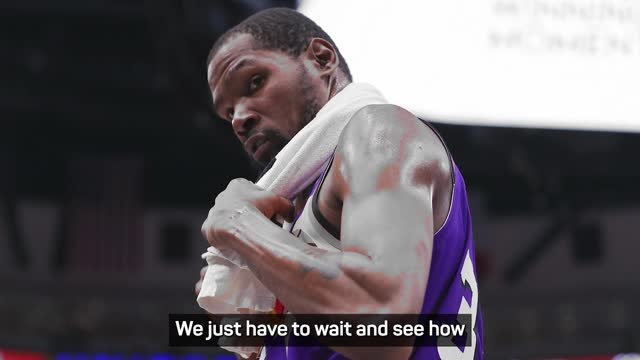 Durant 'in good spirits' despite injury setback - Booker