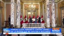 Vargas Llosa declaró su apoyo a Dina Boluarte y apuntó contra algunos gobiernos latinoamericanos