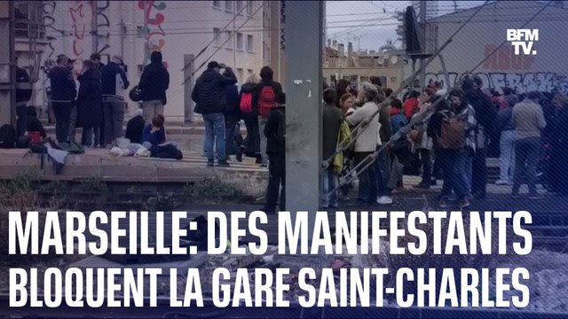 Marseille: des manifestants ont bloqués la circulation des trains à la gare Saint-Charles