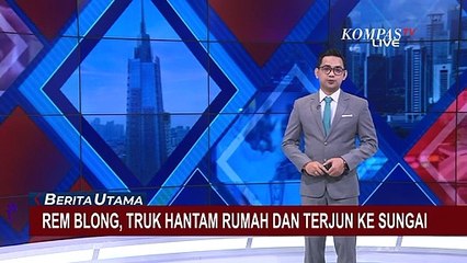 Truk Bermuatan Kubik Kayu Hantam Rumah Warga di Konawe dan Terjun ke Sungai!