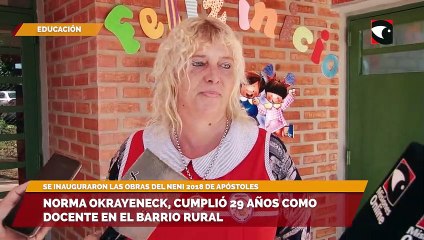 Norma Okrayeneck, cumplió 29 años como docente en el Barrio Rural