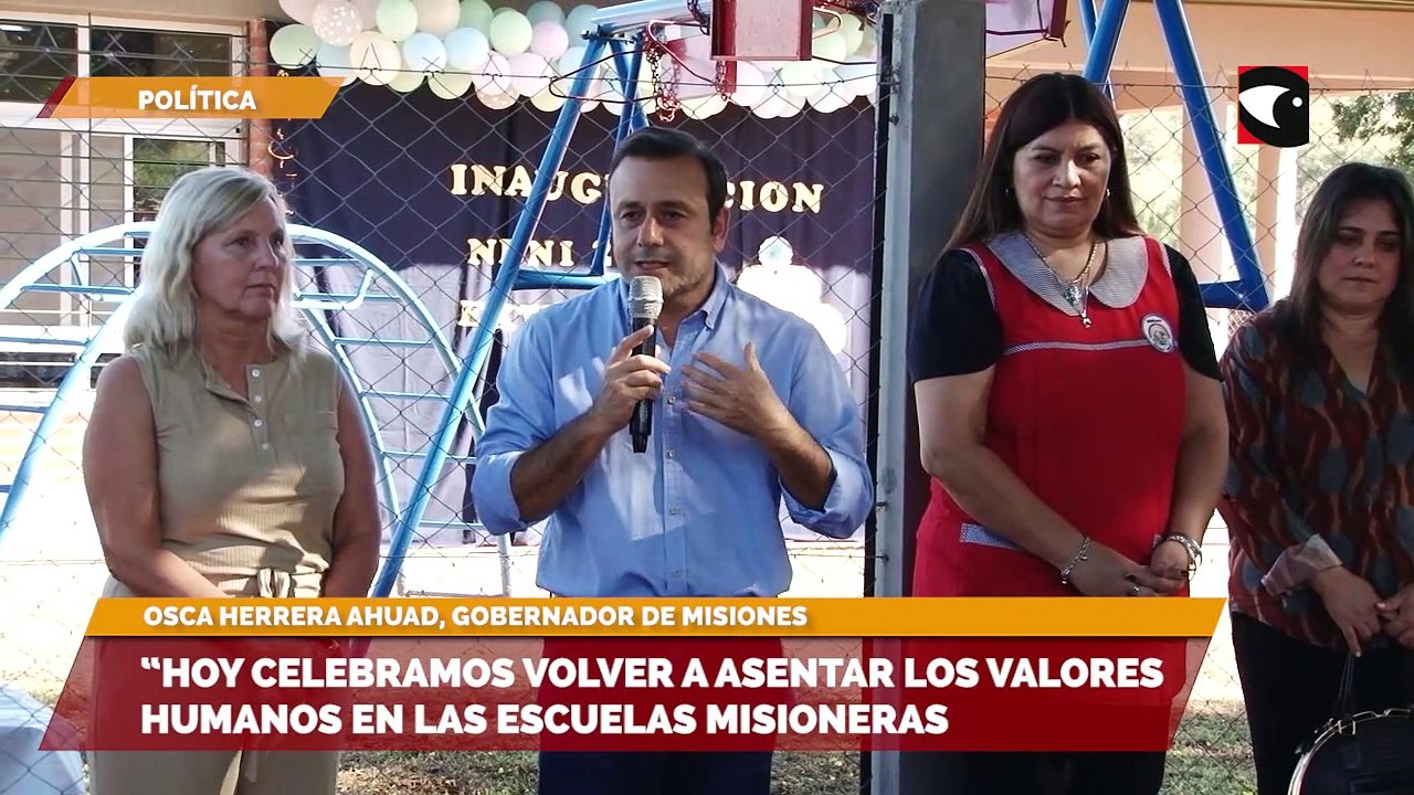 “Hoy celebramos volver a asentar los valores humanos en las escuelas misioneras