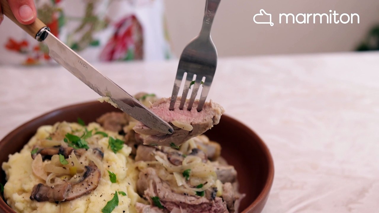 Dégustez ce fabuleux filet mignon de porc parfumé aux champignons, un délice !
