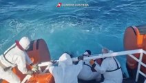 Stranded migrants rescued off coast of Italy after small boat sinks