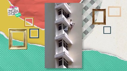 Se toma fotos en edificio, pero sale mal