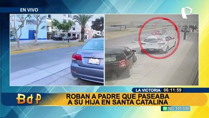 La Victoria: falso delivery asalta a padre que paseaba a su bebé en Santa Catalina