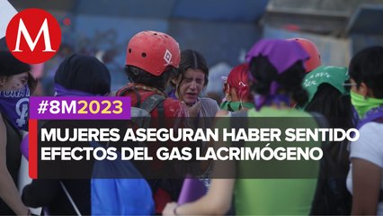 Denuncian uso de gas lacrimógeno en marcha 8M en CdMx; SSC lo niega