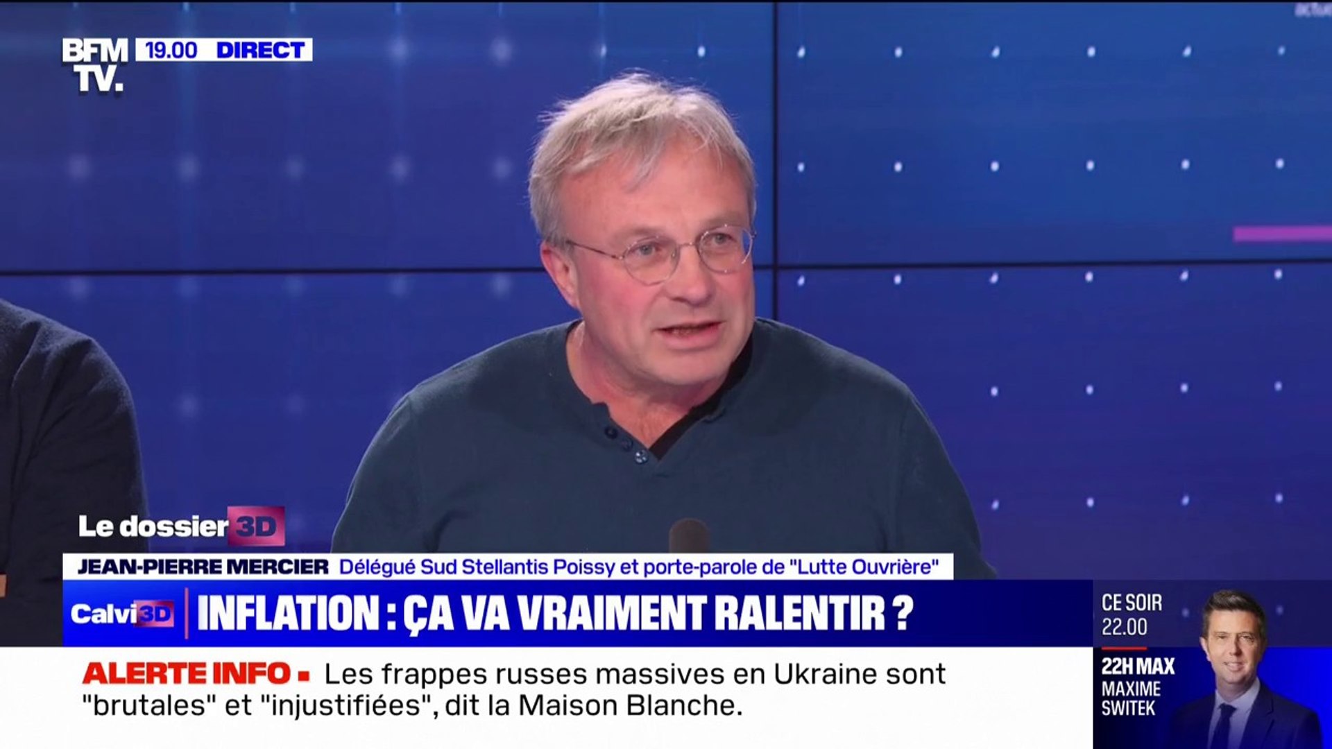 Jean-Pierre Mercier (LO): "Il faut que nos salaires suivent l'augmentation  réelle des prix" - Vidéo Dailymotion