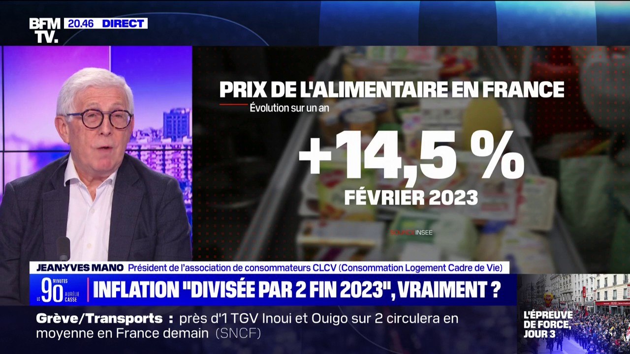 Inflation : "Les consommateurs ont changé leurs méthodes de s'alimenter et d'aller faire les courses" constate Jean-Yves Mano, président de la CLCV