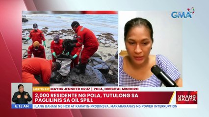 2,000 residente ng Pola, tutulong sa paglilinis sa oil spill | UB