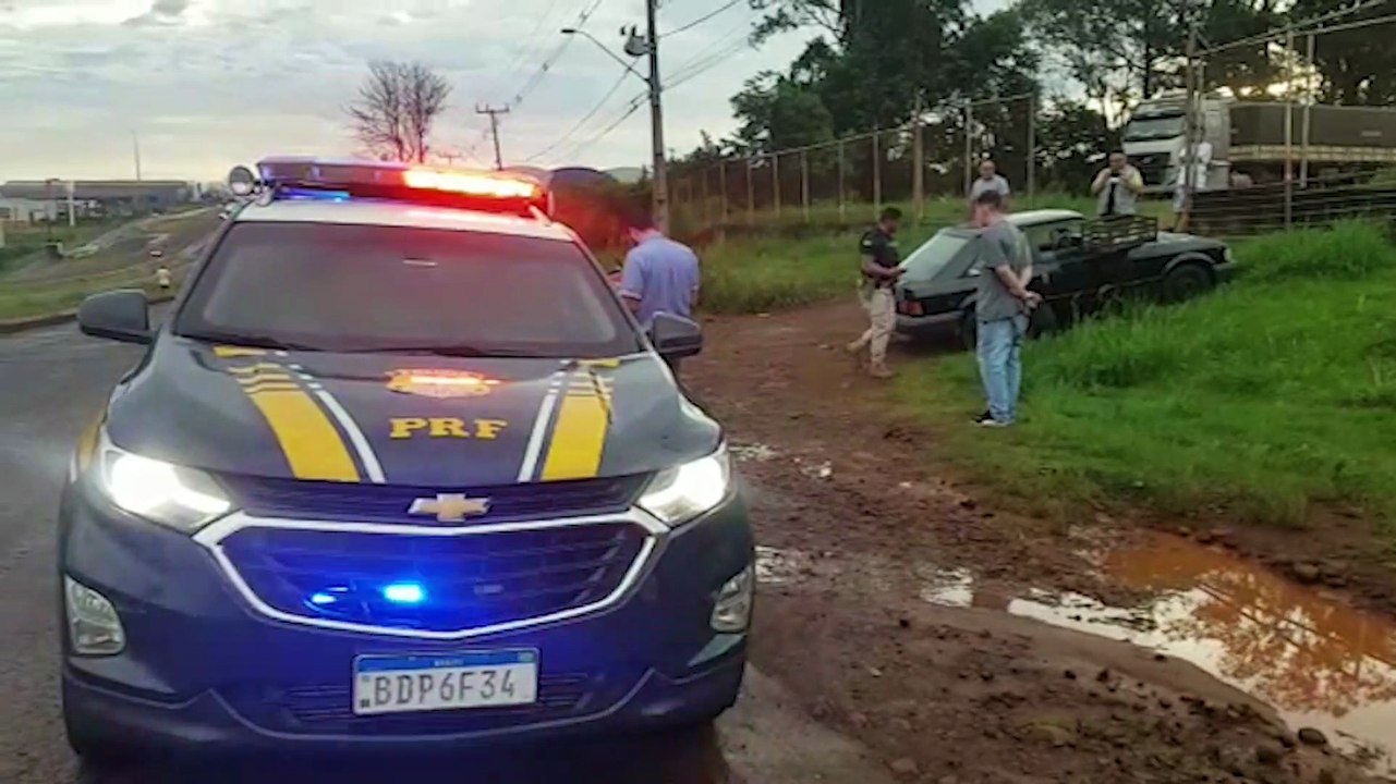 Motociclista fica ferido em acidente na marginal da BR-277 em Cascavel