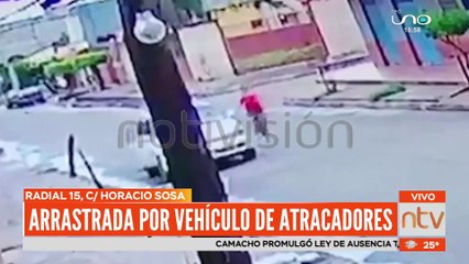 Atracaron a una mujer y la arrastraron con un vehículo la victima presenta 2 costillas rotas