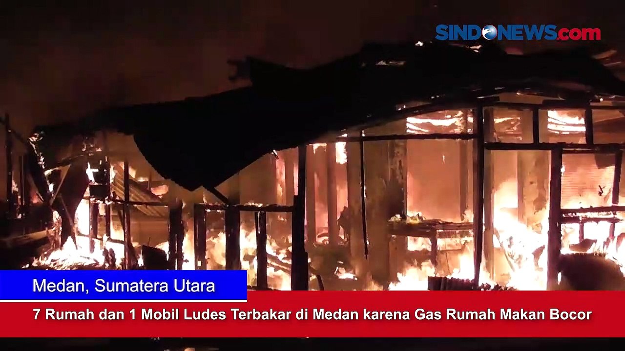 7 Rumah dan 1 Mobil Ludes Terbakar di Medan karena Gas Rumah Makan  Bocor