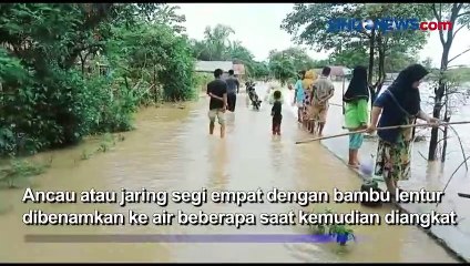 Warga Kalsel Manfaatkan Banjir untuk Mencari Ikan