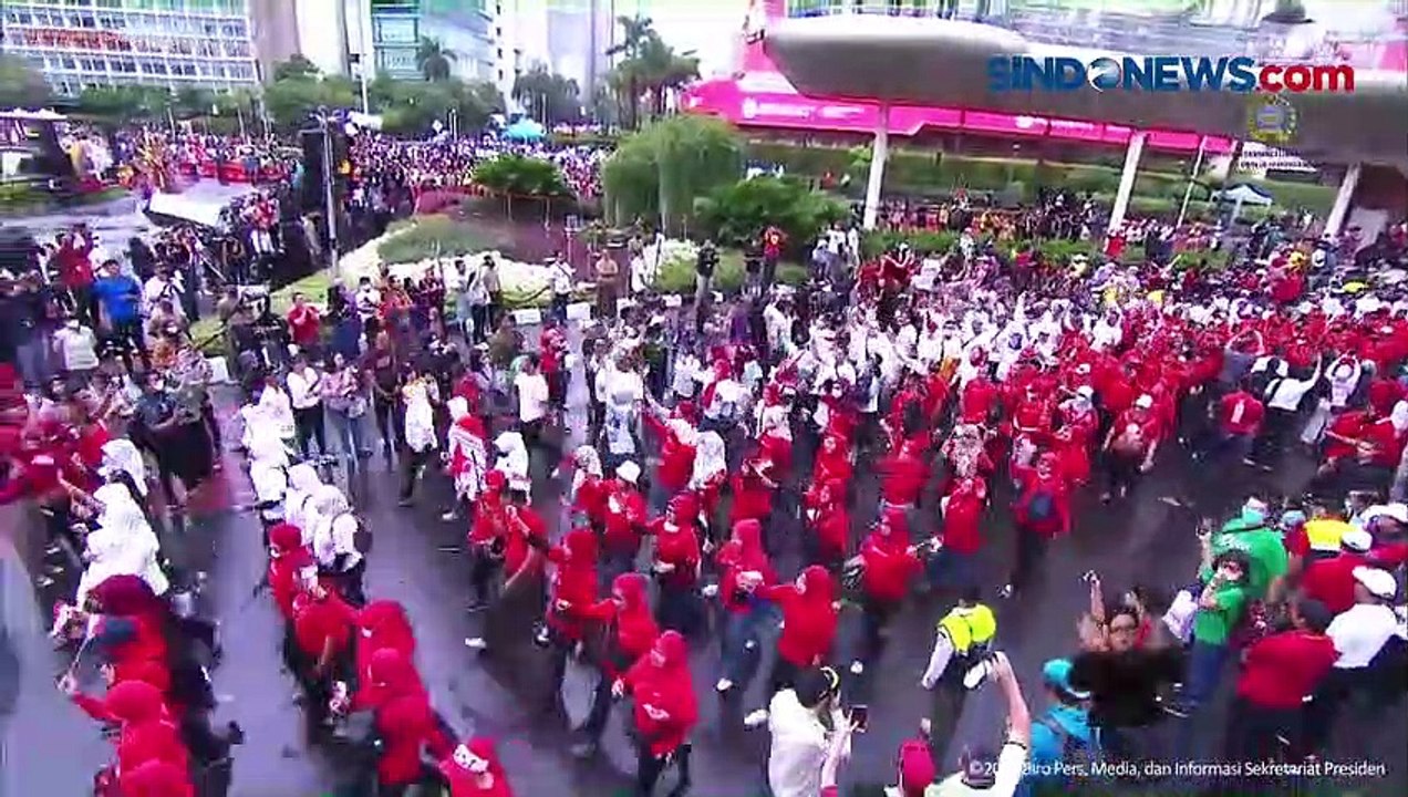 Presiden Jokowi Tiba di Kick Off Keketuaan ASEAN Indonesia CFD Sudirman-Thamrin