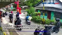 Terekam CCTV Aksi Tawuran Pelajar di Kulonprogo, Puluhan Pelajar Diamankan