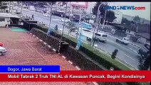 Mobil Tabrak 2 Truk TNI AL di Kawasan Puncak, Begini Kondisinya
