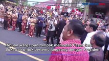 Resmikan Pasar Seni Sukawati, Presiden Jokowi Disambut Tari Kecak