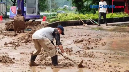 Tebing Setinggi 100 Meter Longsor di SPBU Rest Area Tol Semarang-Solo