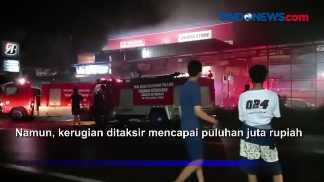 Korsleting Listrik, Gudang Bengkel di Mamuju Terbakar