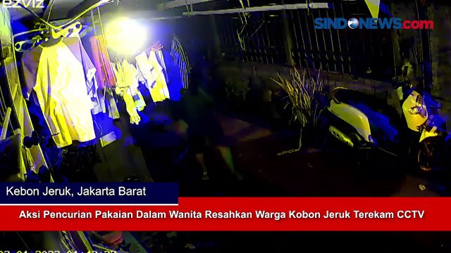 Aksi Pencurian Pakaian Dalam Wanita Resahkan Warga Kobon Jeruk Terekam CCTV
