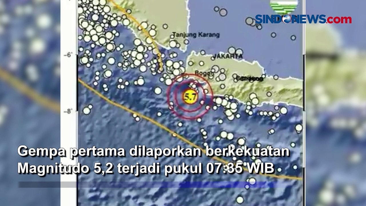 2 Gempa Besar Guncang Banten, Magnitudo 5,2 dan 5,7