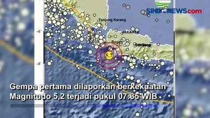 2 Gempa Besar Guncang Banten, Magnitudo 5,2 dan 5,7