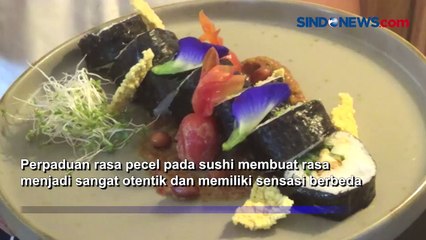 Download Video: Unik, Kuliner Sushi Pecel Rendang, Sajian Ala Jepang dengan Indonesia