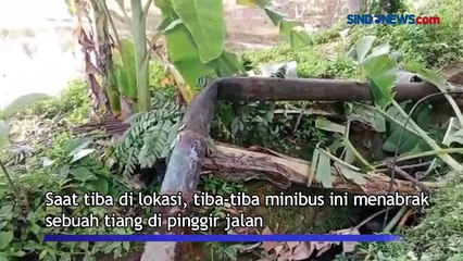 Ngantuk, Minibus Tabrak Pohon hingga Terguling di Bali