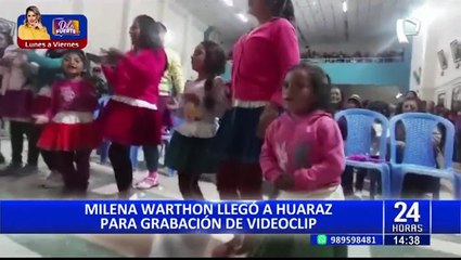 Milena Warthon llega a Huaraz para grabar su nuevo videoclip