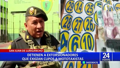 Capturan a "Los Panas de Caja de Agua" en SJL: mototaxistas extorsionados piden garantías de vida