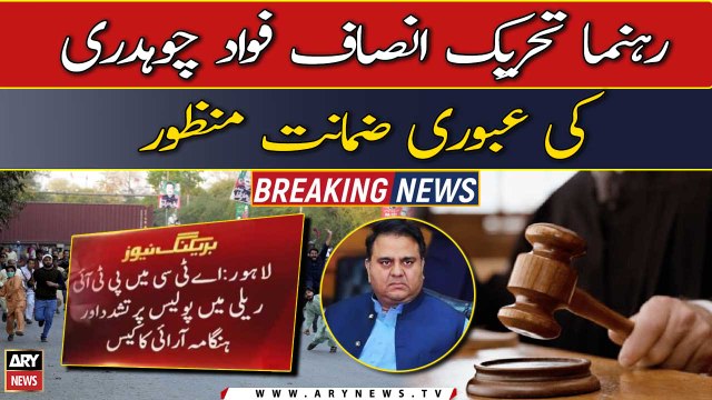 PTI rally case: Court approves Interim bail of Fawad Chaudhry