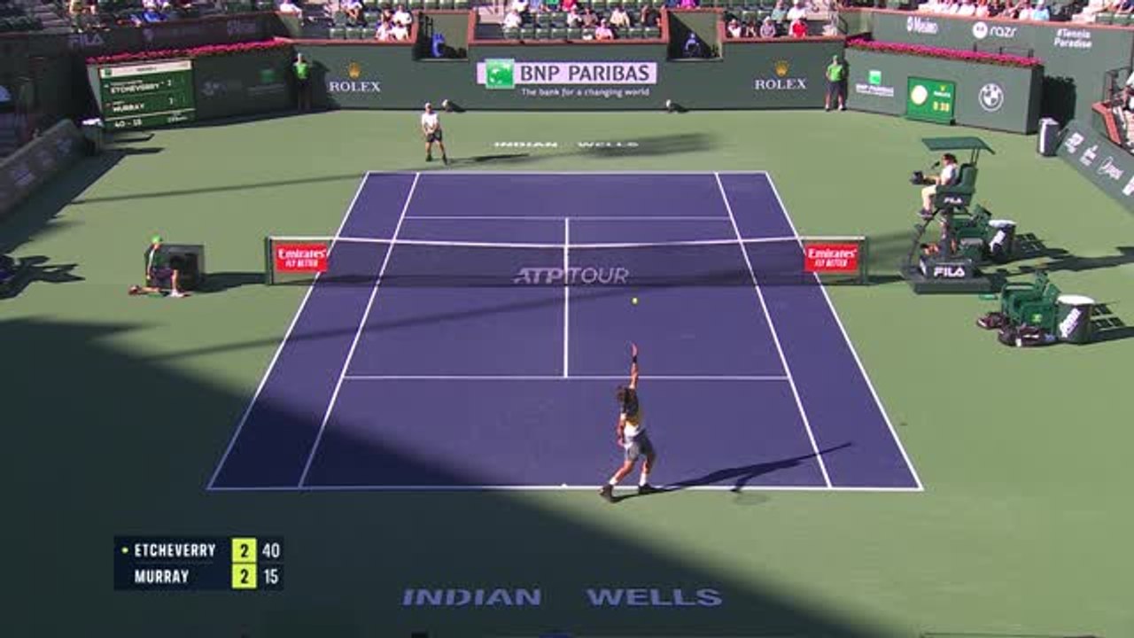 Highlights: Murray hat Mühe mit Etcheverry