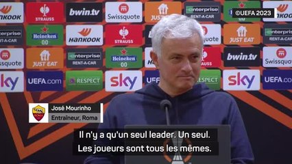 Ligue Europa - Mourinho : "Il n'y a qu'un seul leader à la Roma"