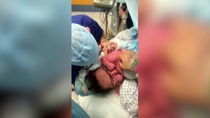 "My newborn baby was the size of a toddler - doctors gasped when he came out"