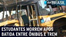 PR: Estudantes morrem após batida entre ônibus escolar e trem