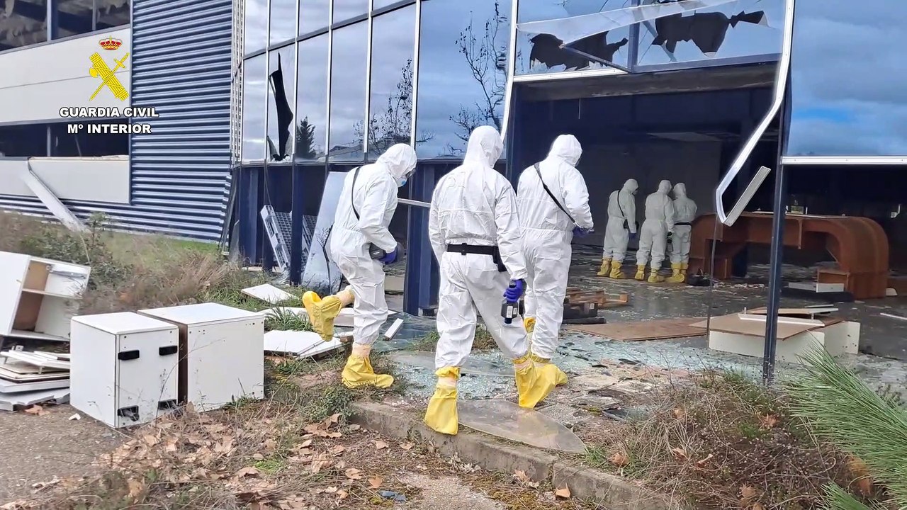 Operación de la Guardia Civil en Boecillo tras localizar recipientes con símbolos de sustancia radioactiva
