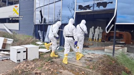 Operación de la Guardia Civil en Boecillo tras localizar recipientes con símbolos de sustancia radioactiva