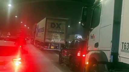 "Drivers in the UK are currently at a standstill as they face the brunt of Storm Larissa