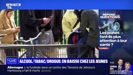 La consommation de drogue, d'alcool et de tabac en baisse chez les jeunes