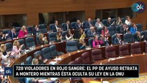 728 violadores en rojo sangre: el PP de Ayuso retrata a Montero mientras ésta oculta su ley en la ONU