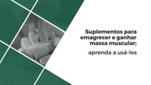 Suplementos para emagrecer e ganhar massa muscular; aprenda a usá-los