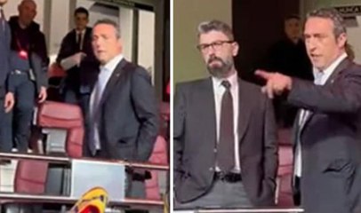Laf atan taraftara Ali Koç'tan tehdit: Sen dua et burada seyirciler var