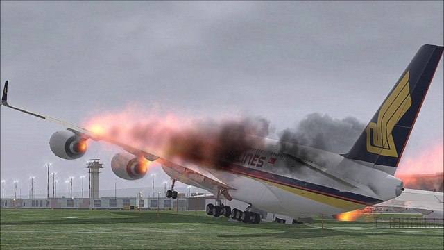 Huge Plane stikes on ground before runway Xplane 11