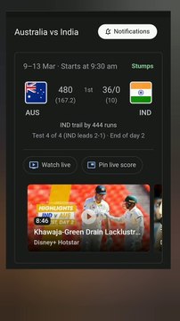 Thrilling Moments: Highlights of India vs Australia Test Match #shorts #india #cricket