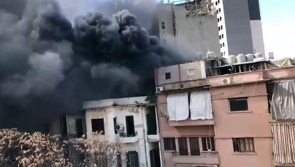 حريق كبير في منطقة زقاق البلاط