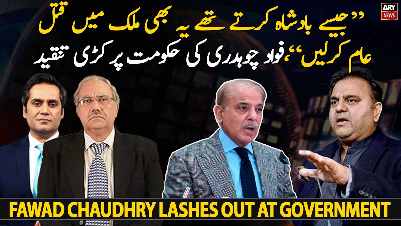 "Jaise badshah karte the yeh bhi mulk mai qatal e aam karlen," Fawad Chaudhry ki hukumat par tanqeed